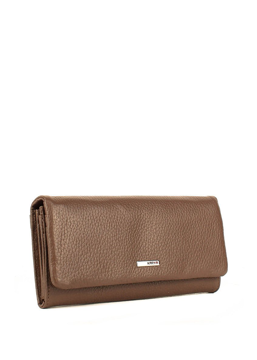 Cartera de piel italiana Gris 1159-51