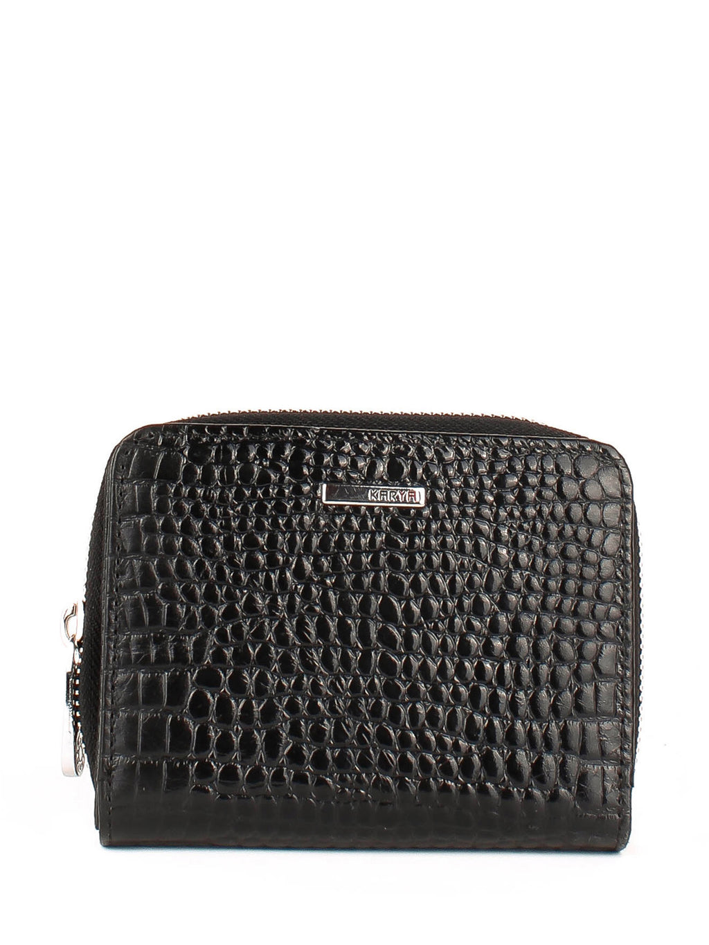 Cartera de piel italiana Negro 1152-502