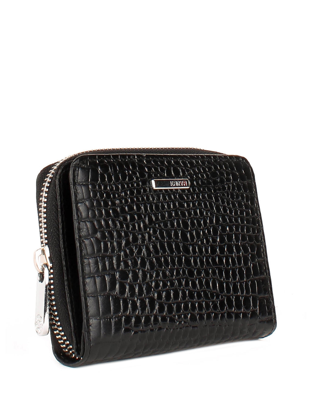 Cartera de piel italiana Negro 1152-502