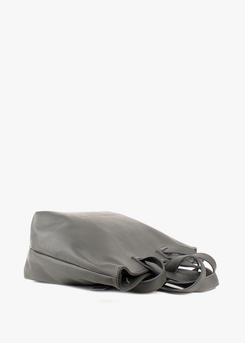Bolso de mano de piel italiana Gris 1662-27-32