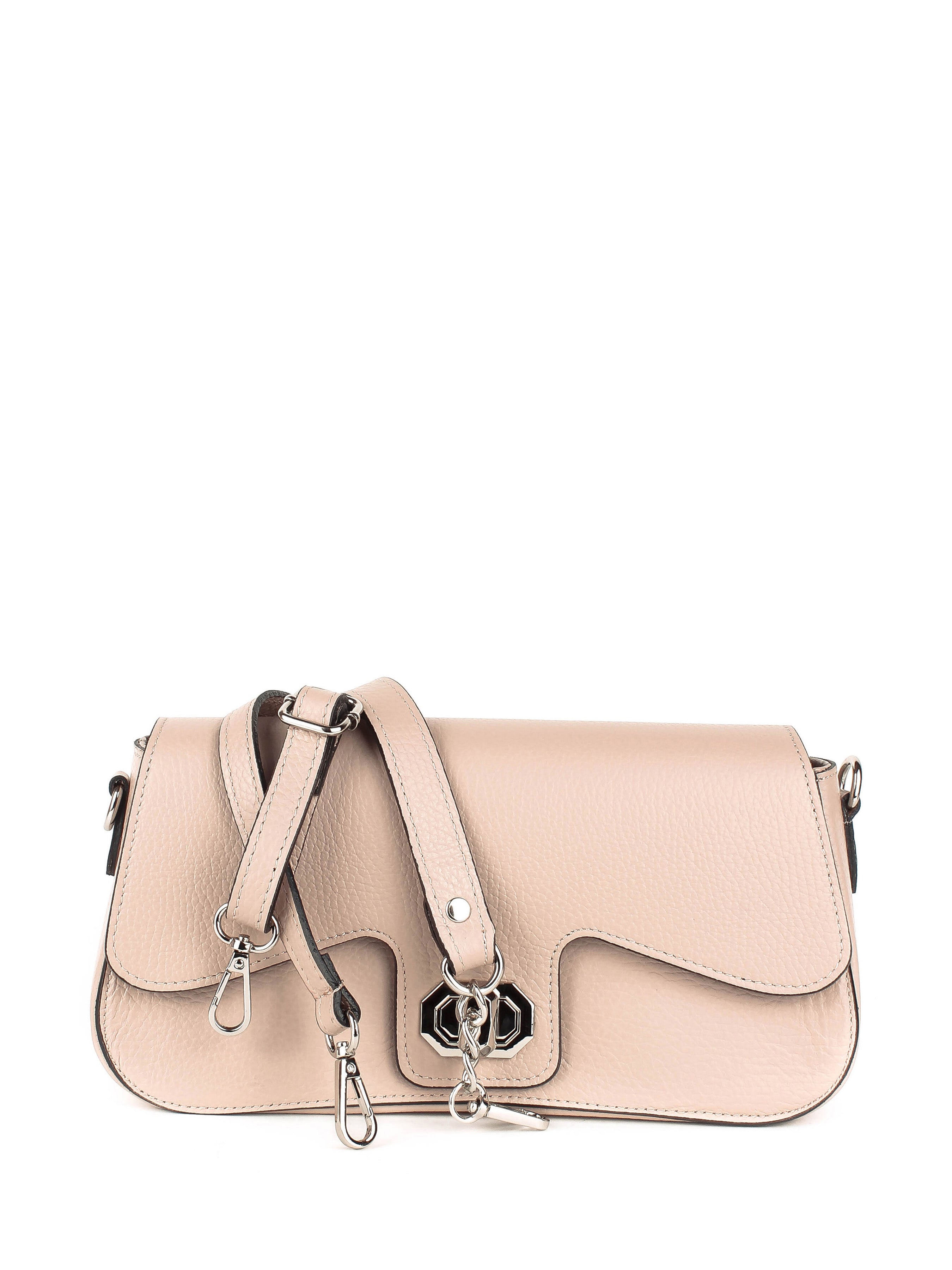 Bandolera de piel italiana Gris 1100-52-32