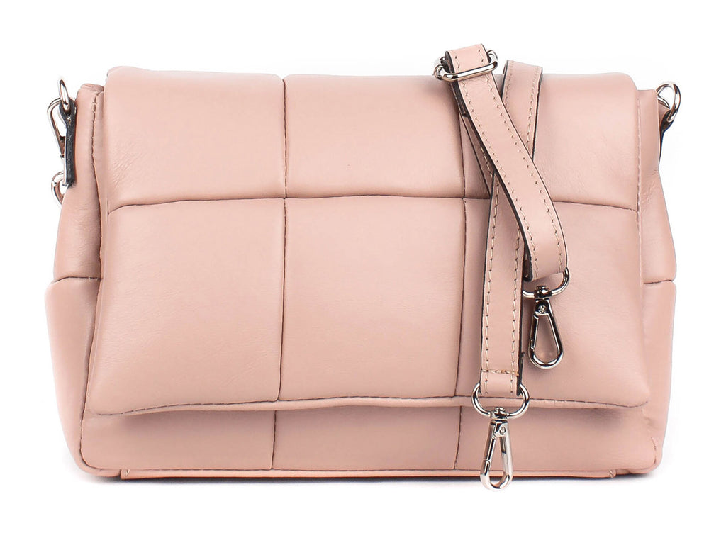 Bandolera de piel italiana Polvoriento 4034-09-37