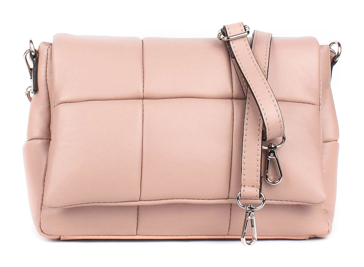 Bandolera de piel italiana Polvoriento 4034-09-37