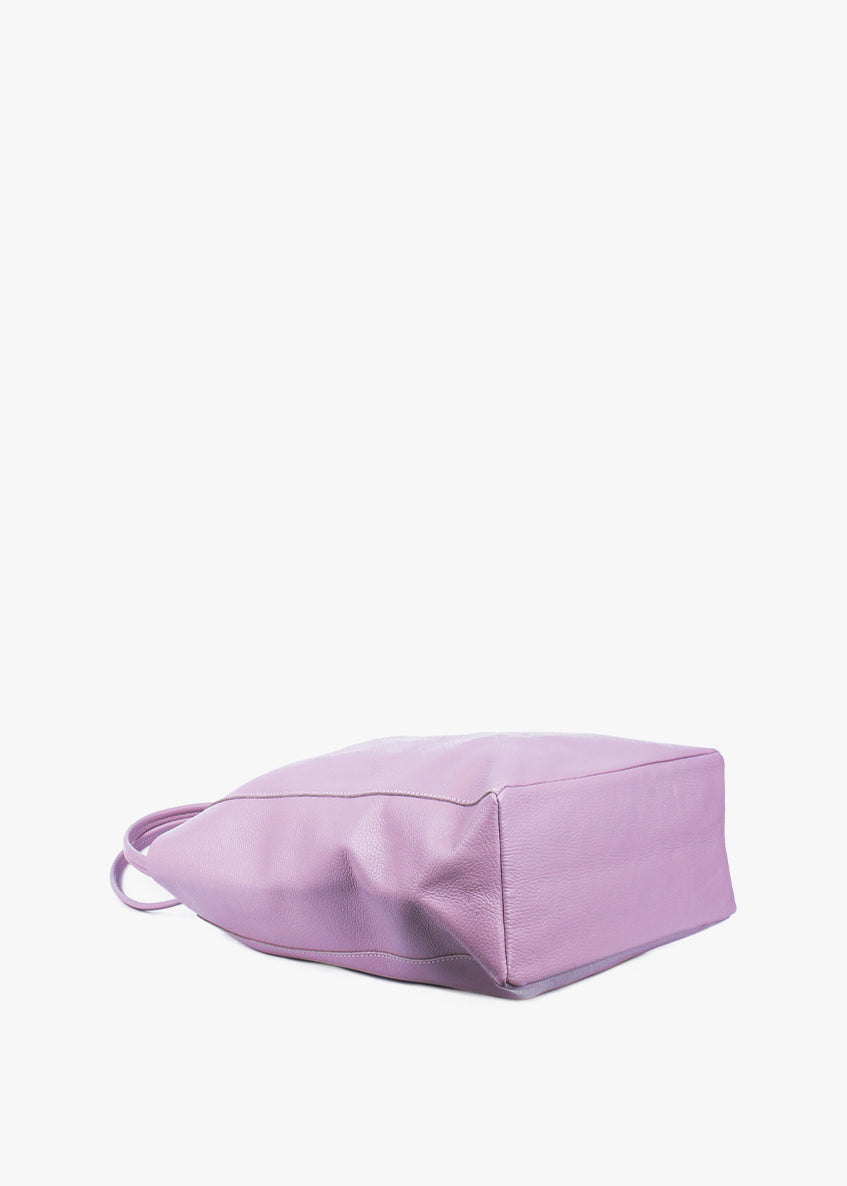 Shopper de piel italiana LARGO Rosa