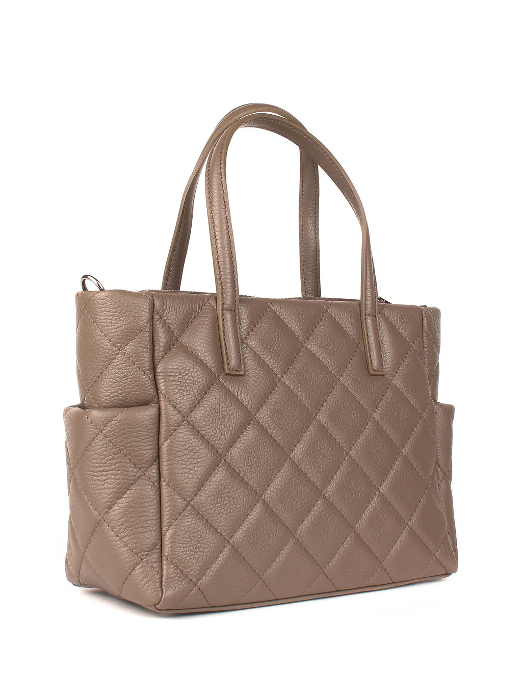 Bolso Tote de piel italiana Gris, Marrón 5001-104-37