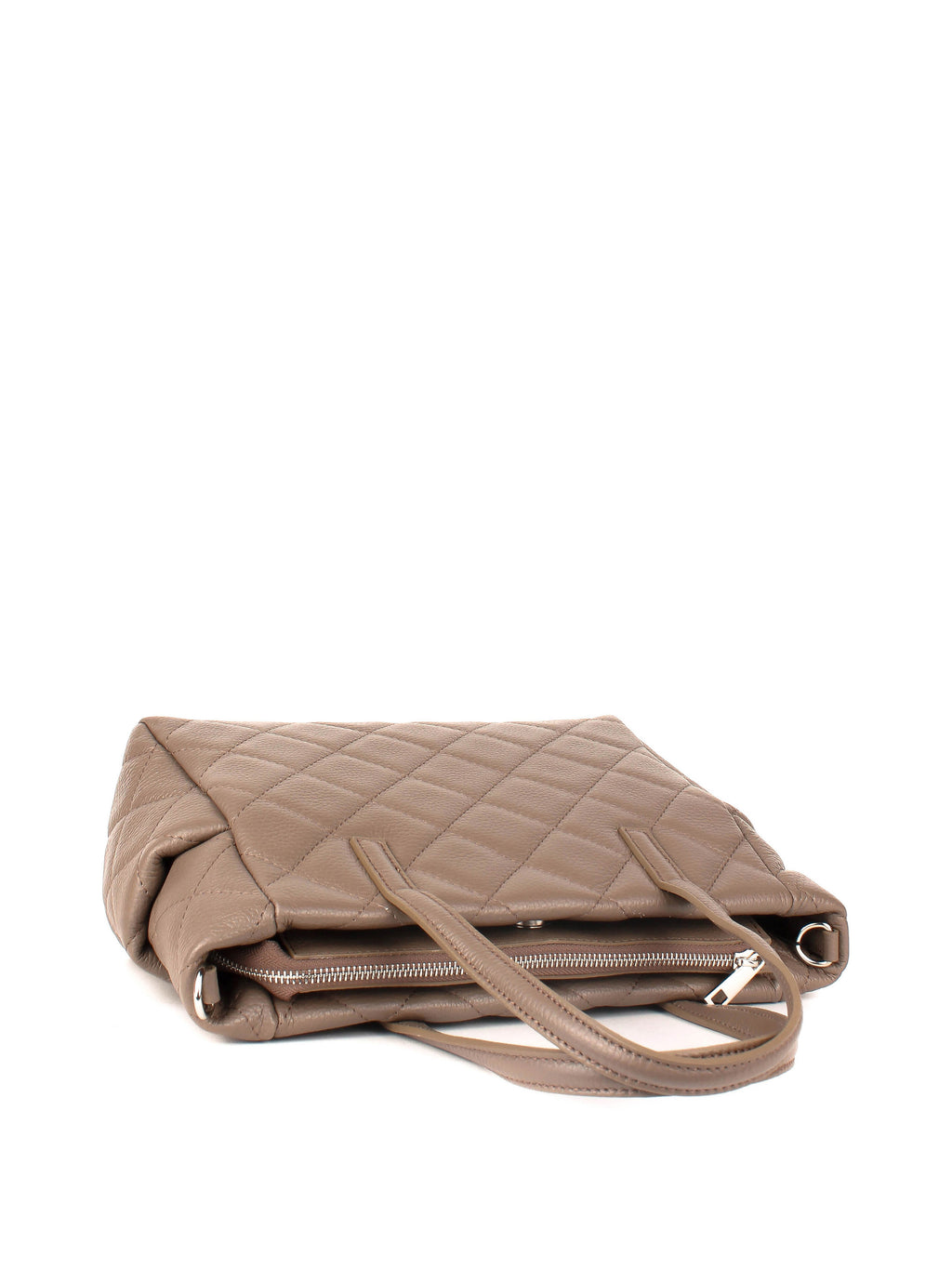 Bolso Tote de piel italiana Gris, Marrón 5001-104-37