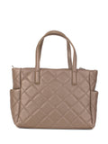Bolso Tote de piel italiana Gris, Marrón 5001-104-37