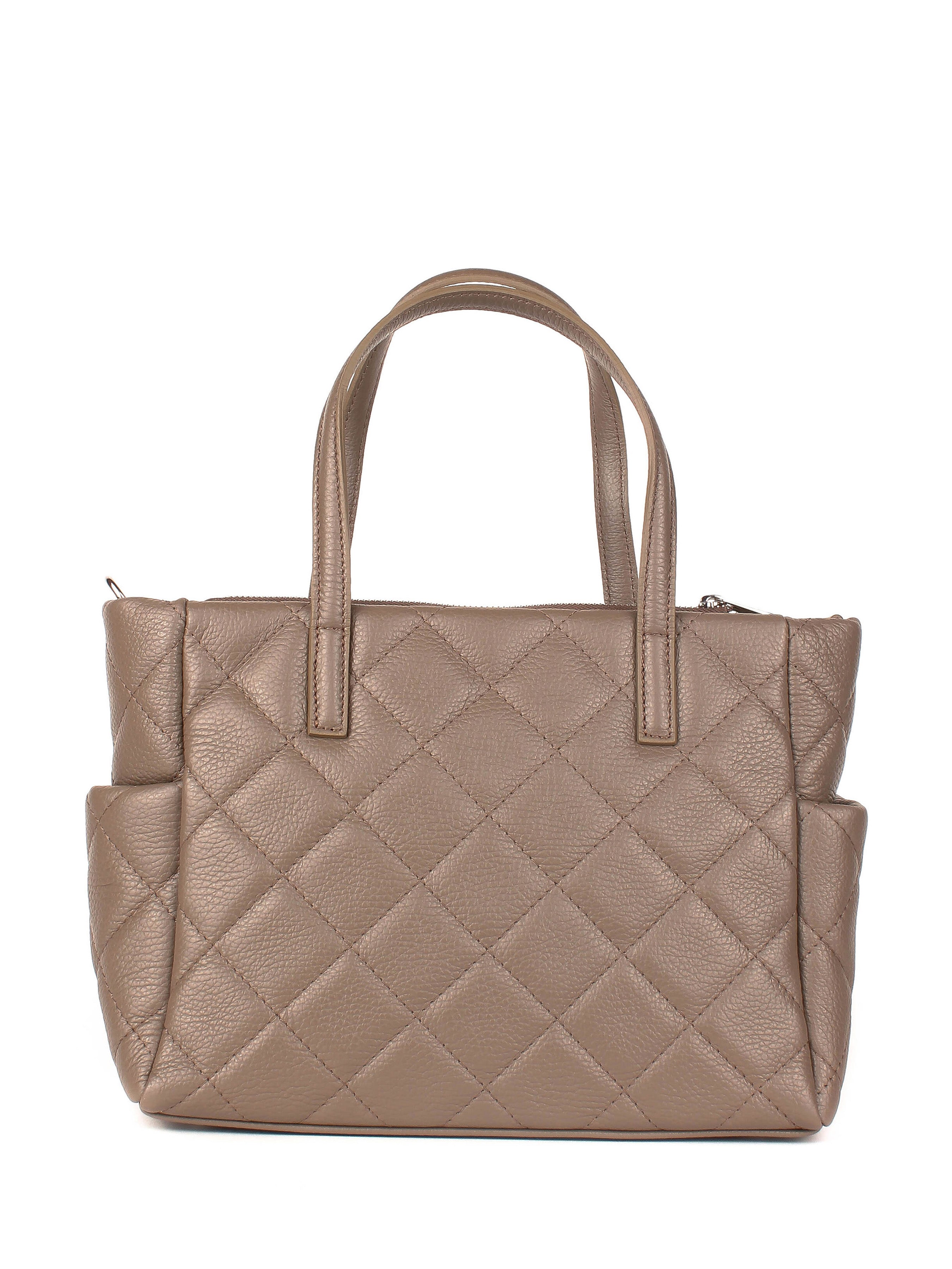 Bolso Tote de piel italiana Gris, Marrón 5001-104-37