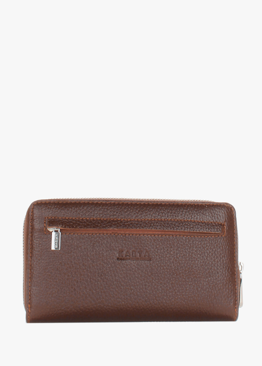 Cartera de piel italiana Rojo 1072-38