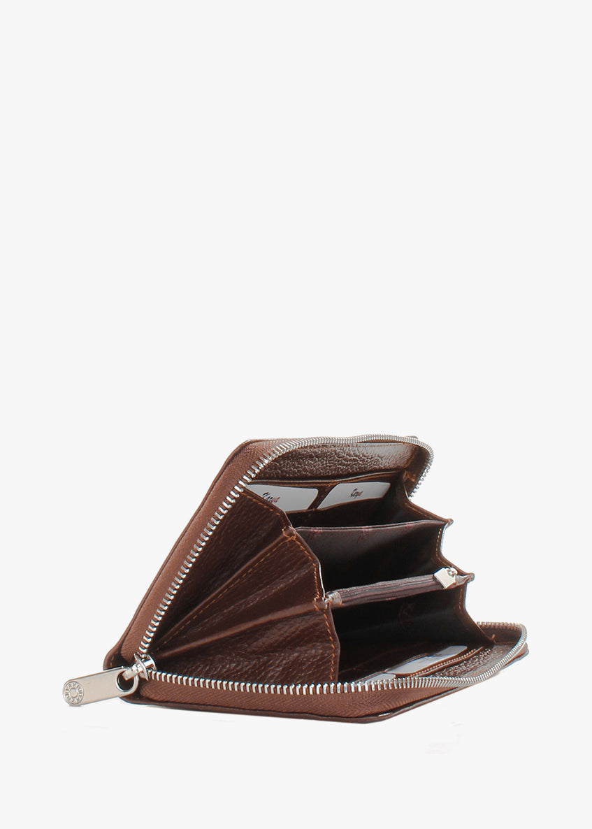 Cartera de piel italiana Rojo 1072-38