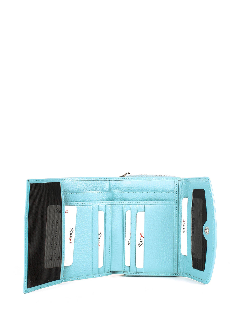 Cartera de piel italiana Блакитний 1192-100