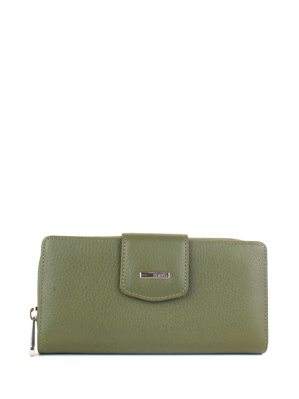 Cartera de piel italiana Verde 1119-084