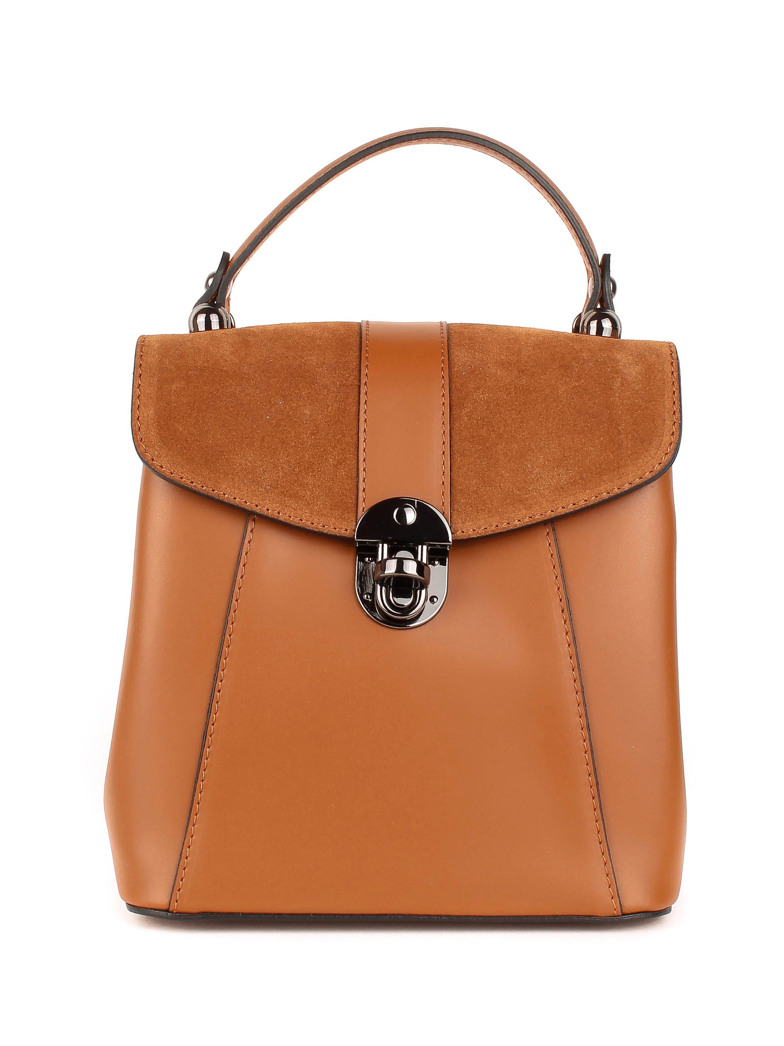 Mochila de piel italiana Rojo 4123-45-39