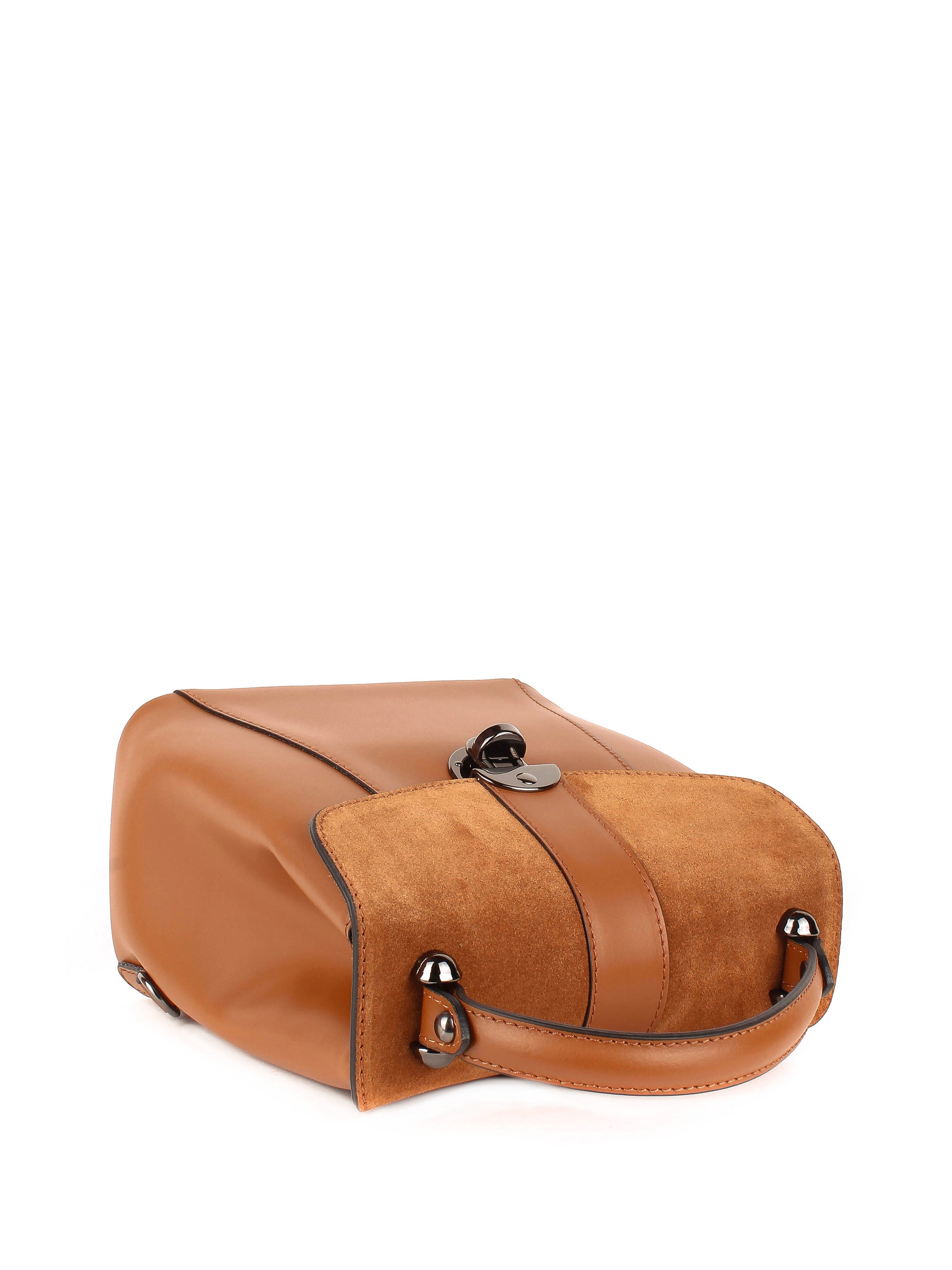 Mochila de piel italiana Rojo 4123-45-39