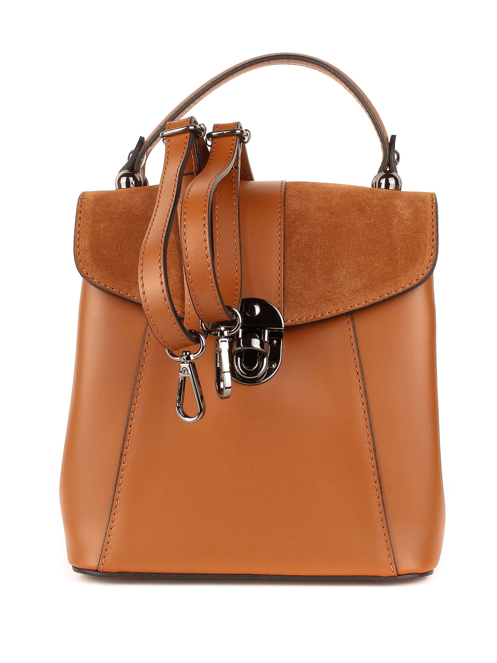 Mochila de piel italiana Rojo 4123-45-39