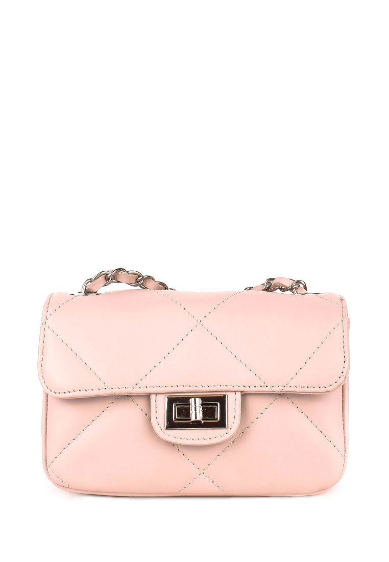 Bandolera de piel italiana Gris 1293-52-37