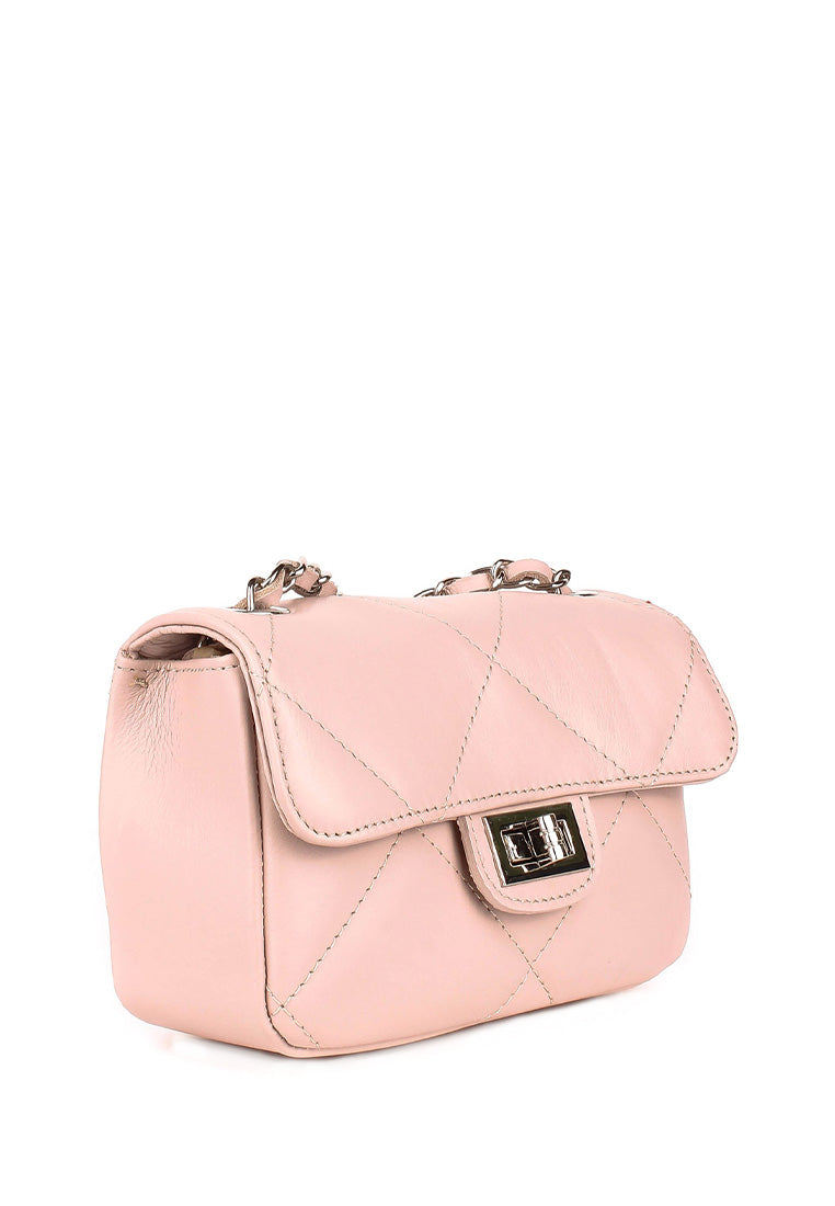 Bandolera de piel italiana Gris 1293-52-37