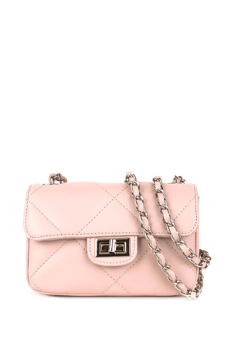 Bandolera de piel italiana Gris 1293-52-37