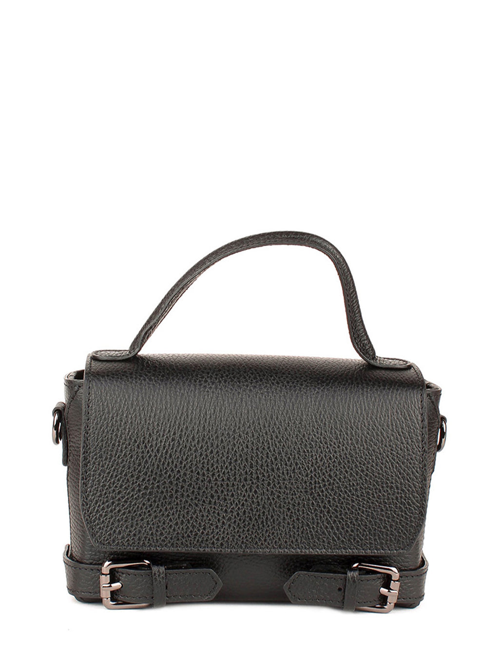 Bolso de mano de piel italiana Negro 4334-05-32
