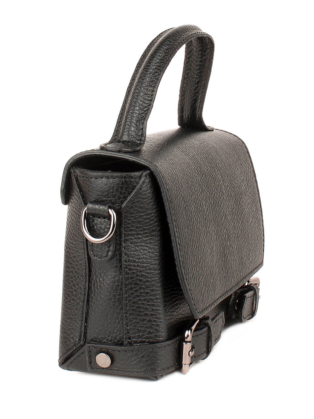 Bolso de mano de piel italiana Negro 4334-05-32