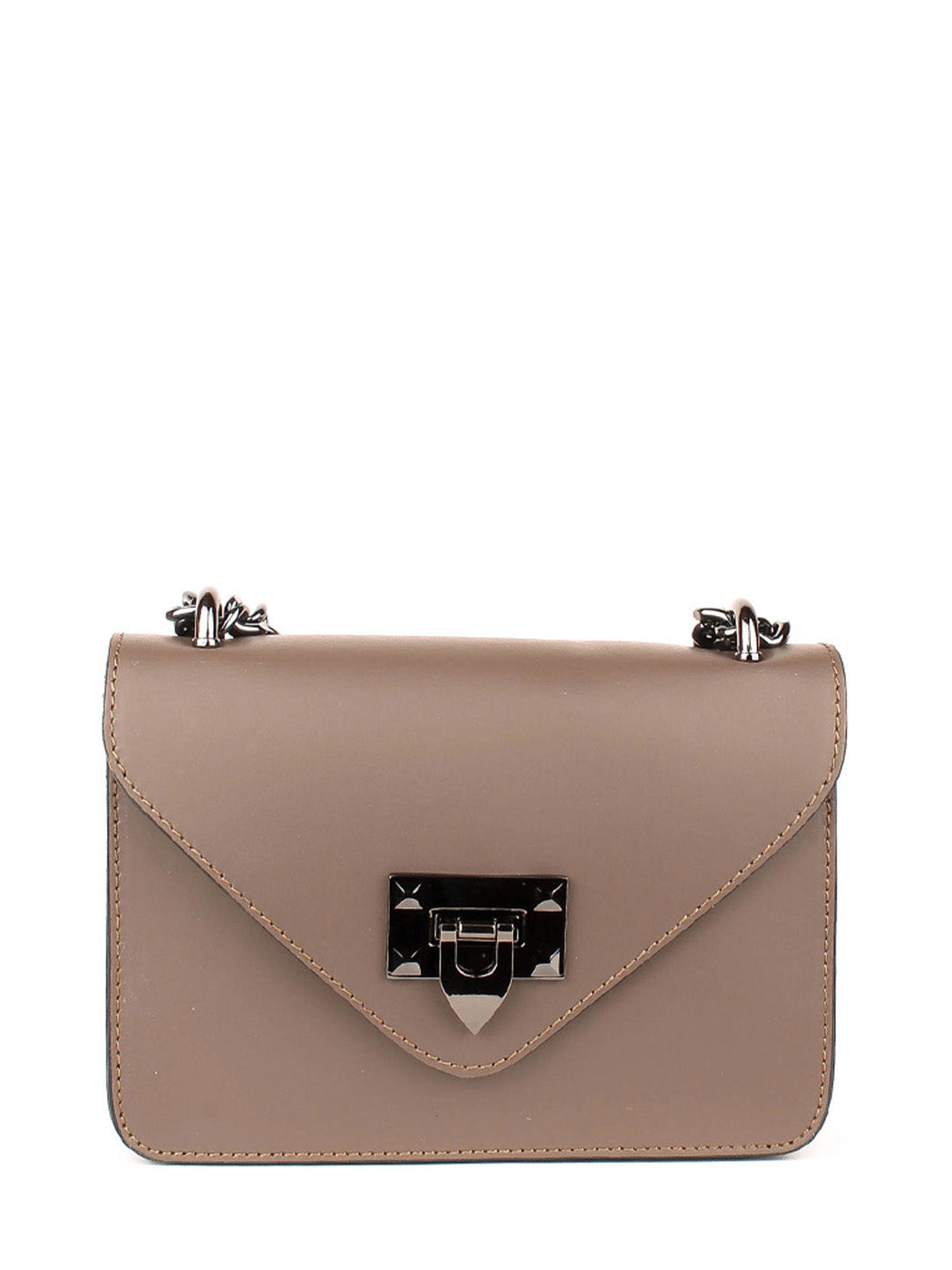 Bandolera de piel italiana Gris, Marrón 2108-104-31