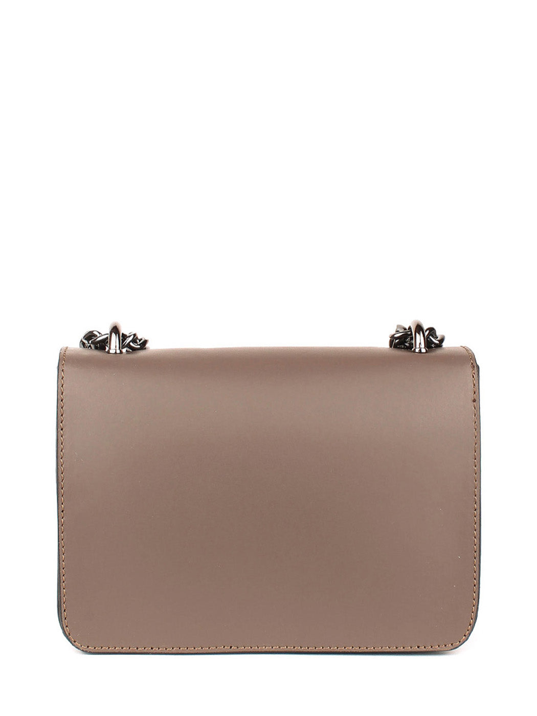 Bandolera de piel italiana Gris, Marrón 2108-104-31