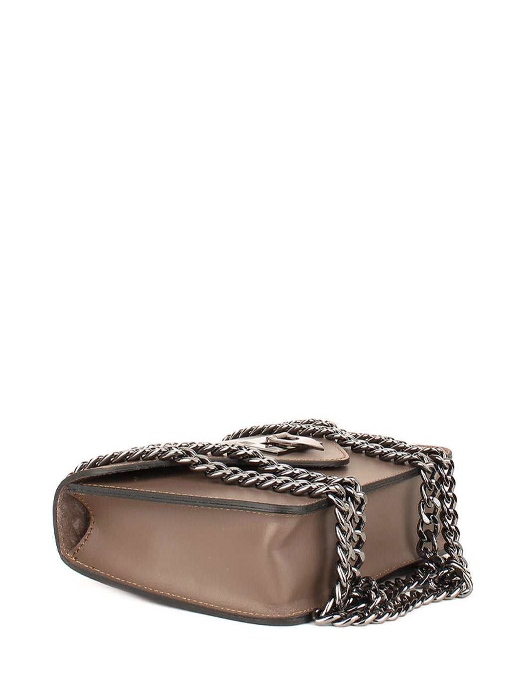 Bandolera de piel italiana Gris, Marrón 2108-104-31