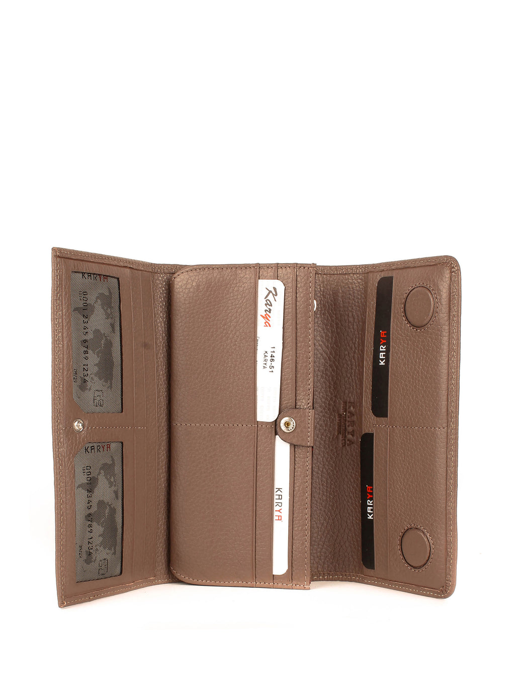 Cartera de piel italiana Gris 1146-51