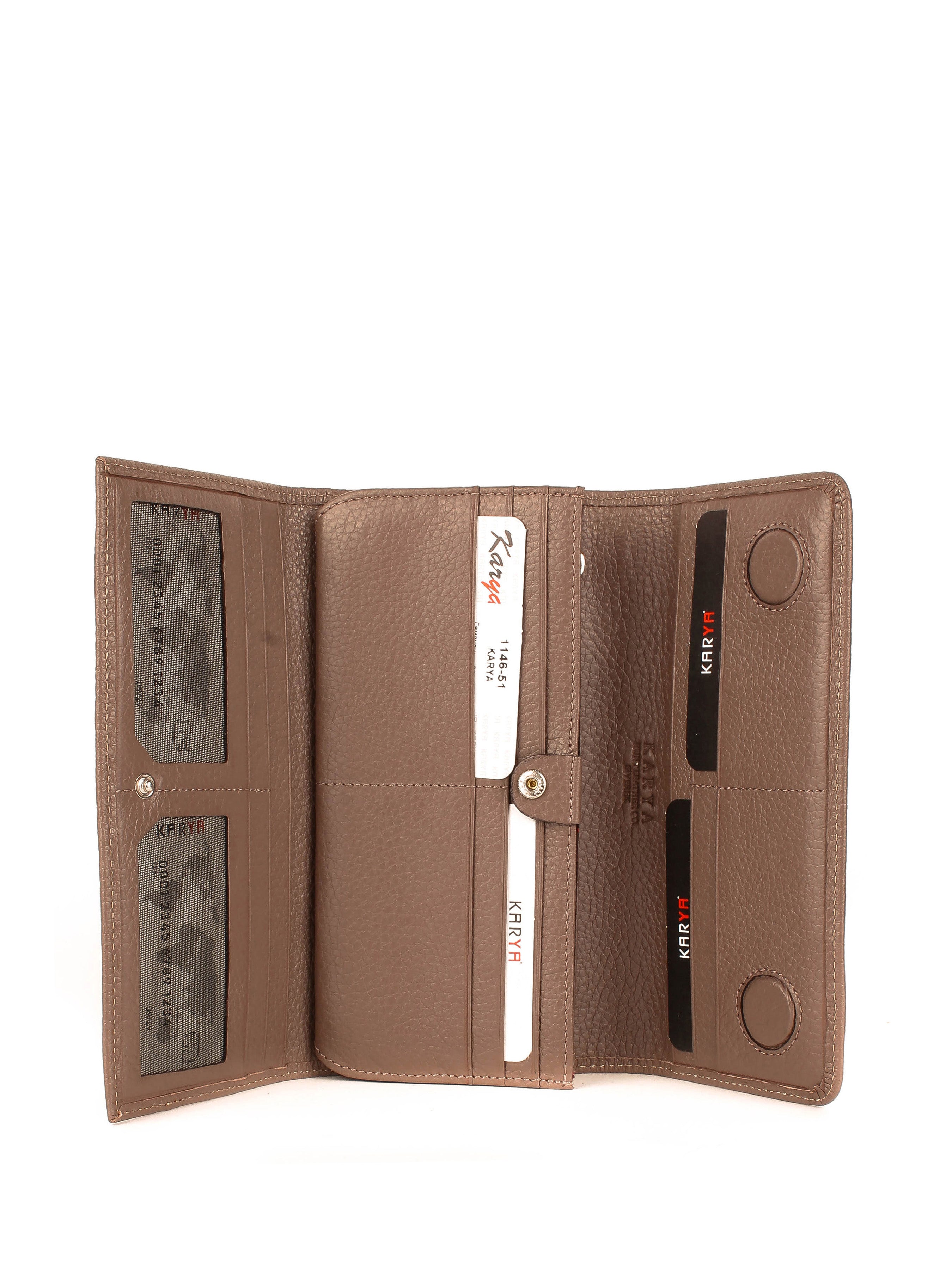 Cartera de piel italiana Gris 1146-51