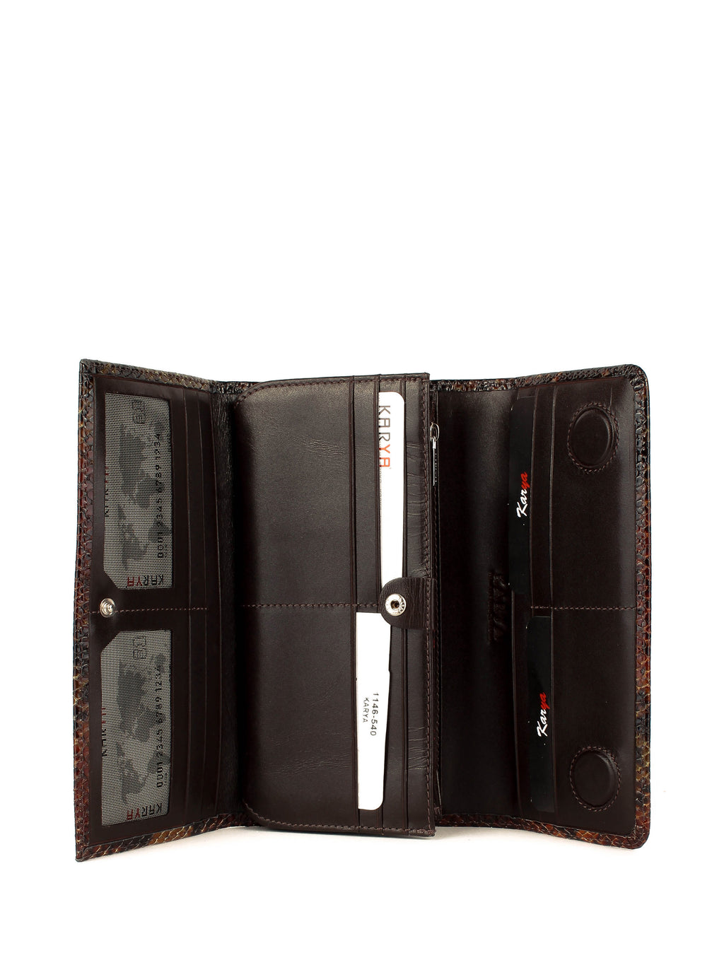 Cartera de piel italiana Verde 1146-540