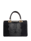 Bolso de mano de piel italiana Negro 7926-05-36