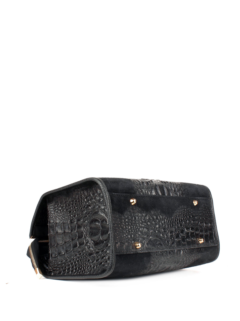 Bolso de mano de piel italiana Negro 7926-05-36