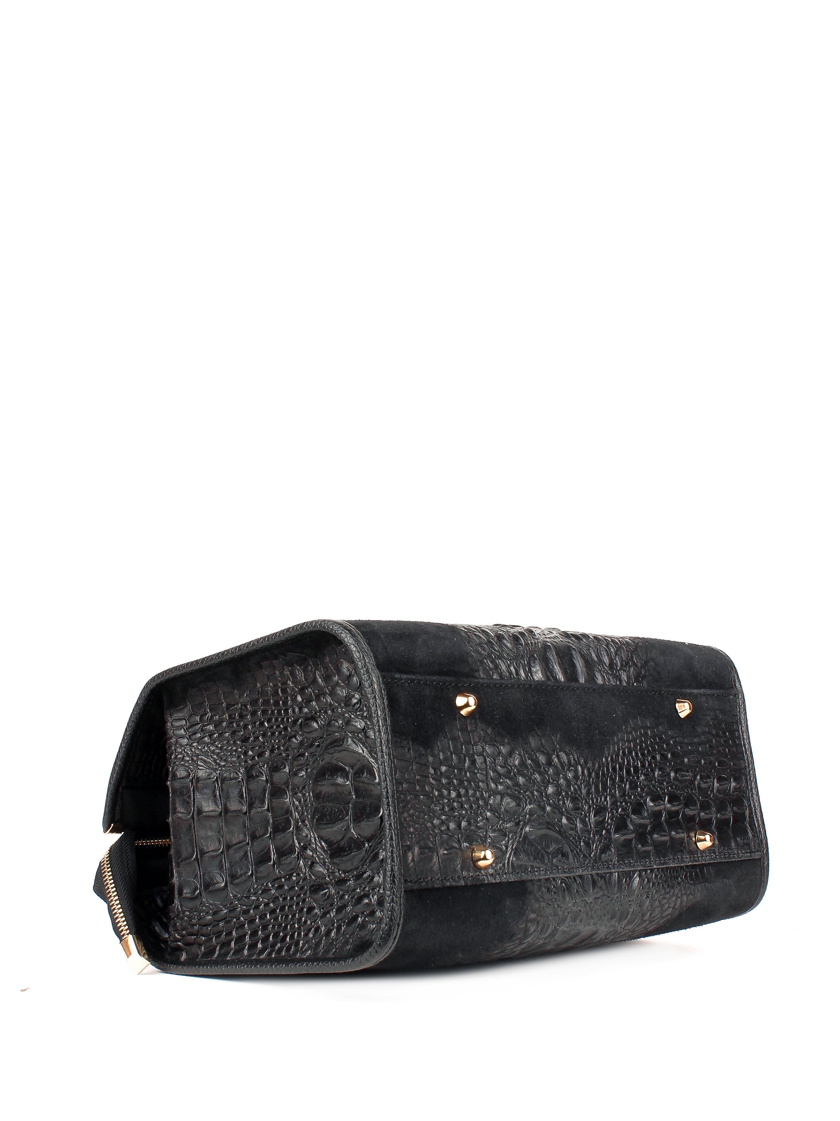 Bolso de mano de piel italiana Negro 7926-05-36