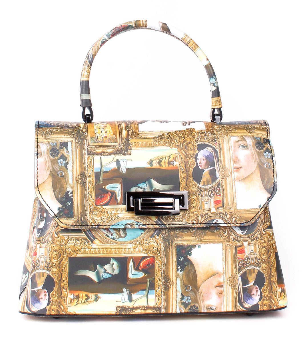 Bolso de mano de piel italiana STOCATTO Amarillo