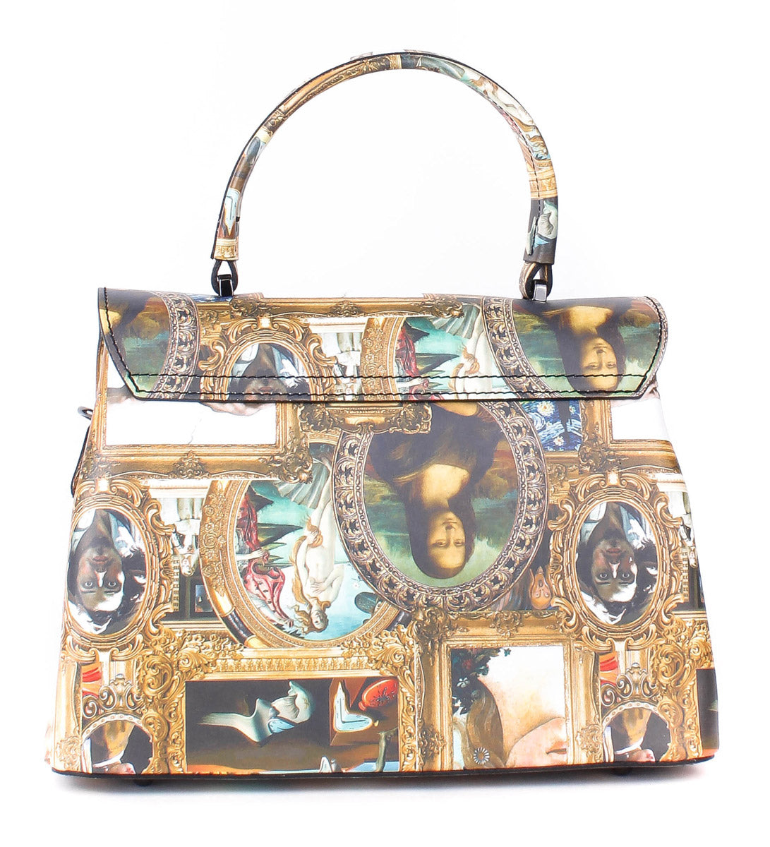 Bolso de mano de piel italiana STOCATTO Amarillo