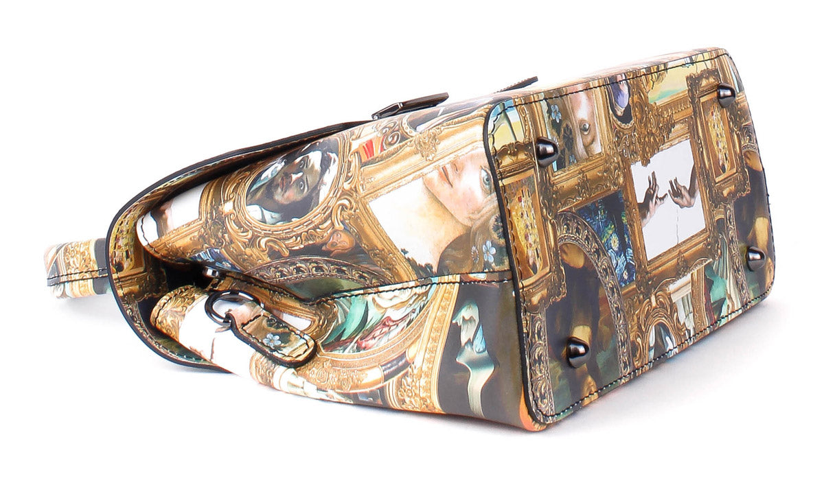 Bolso de mano de piel italiana STOCATTO Amarillo