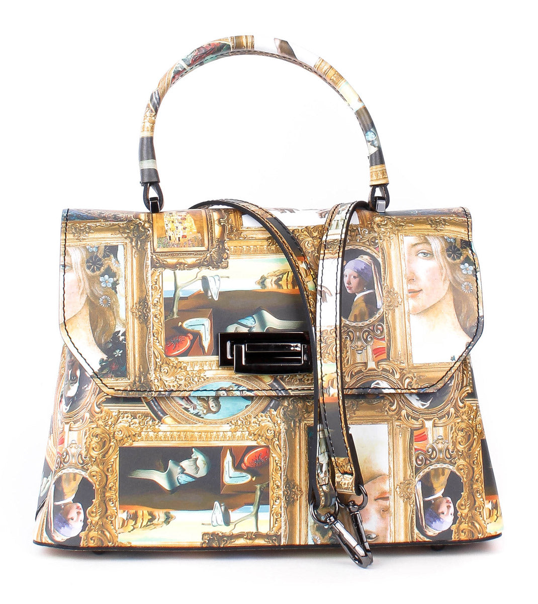 Bolso de mano de piel italiana STOCATTO Amarillo