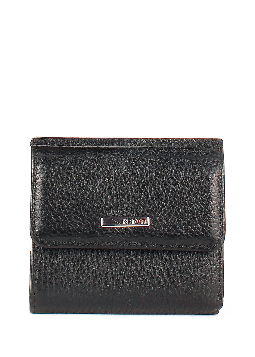 Cartera de piel italiana Negro 1066-4513