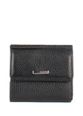 Cartera de piel italiana Negro 1066-4513