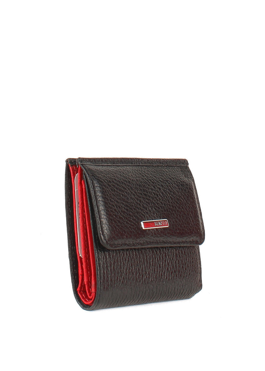 Cartera de piel italiana Negro 1066-4513