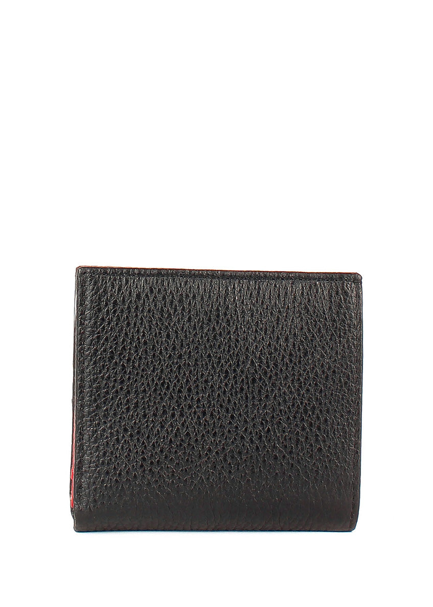 Cartera de piel italiana Negro 1066-4513