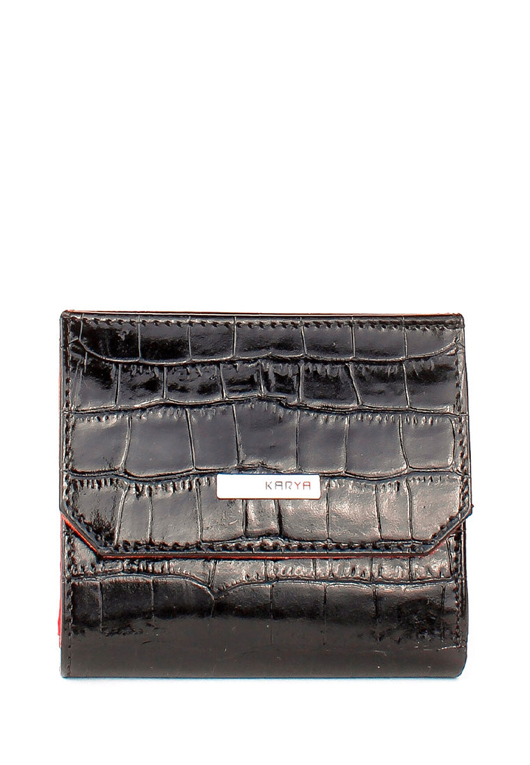 Cartera de piel italiana Negro 1066-0613