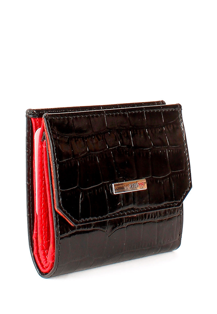 Cartera de piel italiana Negro 1066-0613