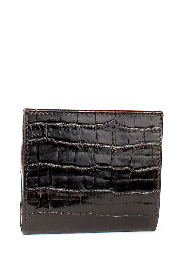 Cartera de piel italiana Negro 1066-0613