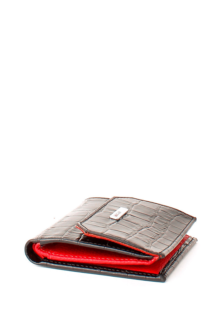 Cartera de piel italiana Negro 1066-0613