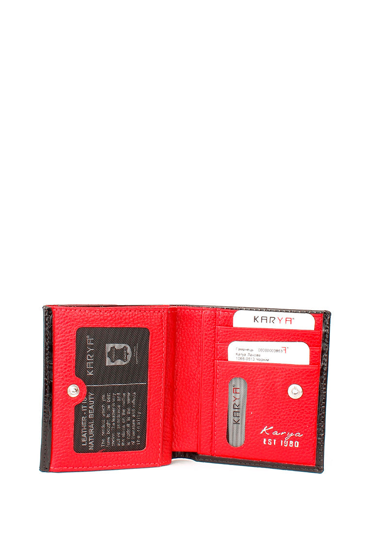 Cartera de piel italiana Negro 1066-0613