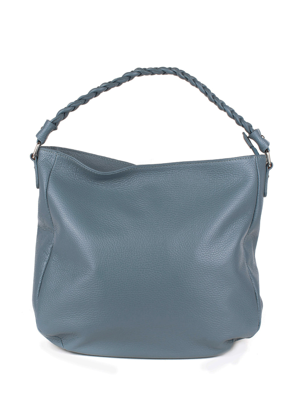 Bolso de hombro de piel italiana Темно блакитний 3691-97-32