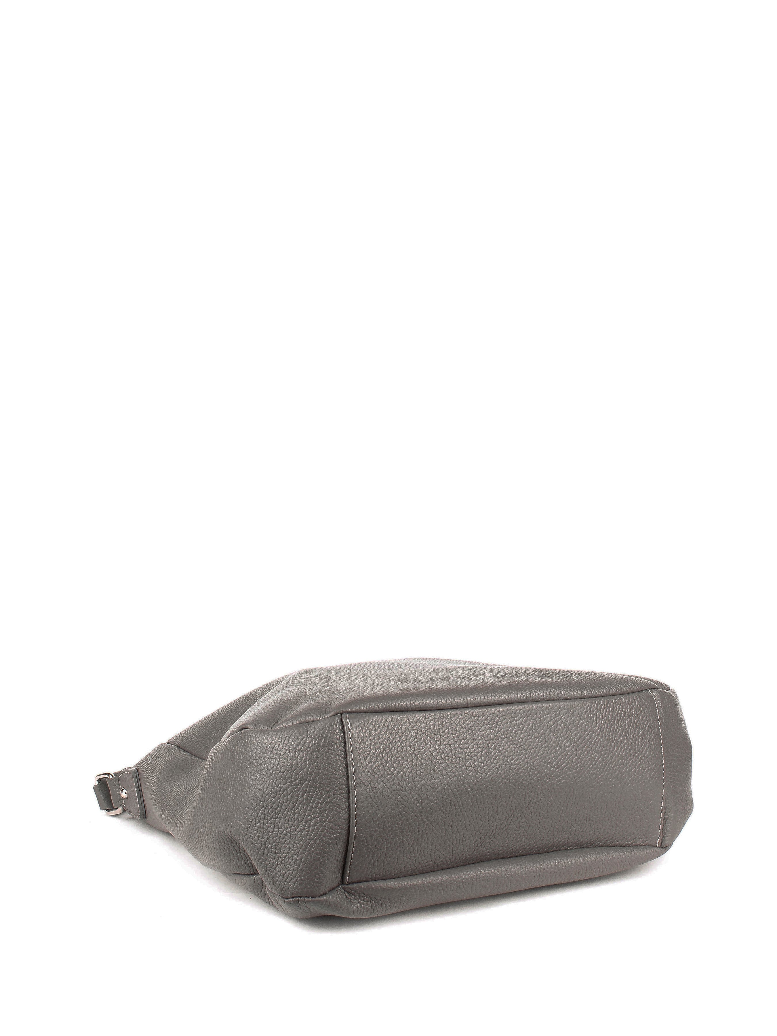 Bolso de hombro de piel italiana Gris, Beige 3691-98-32