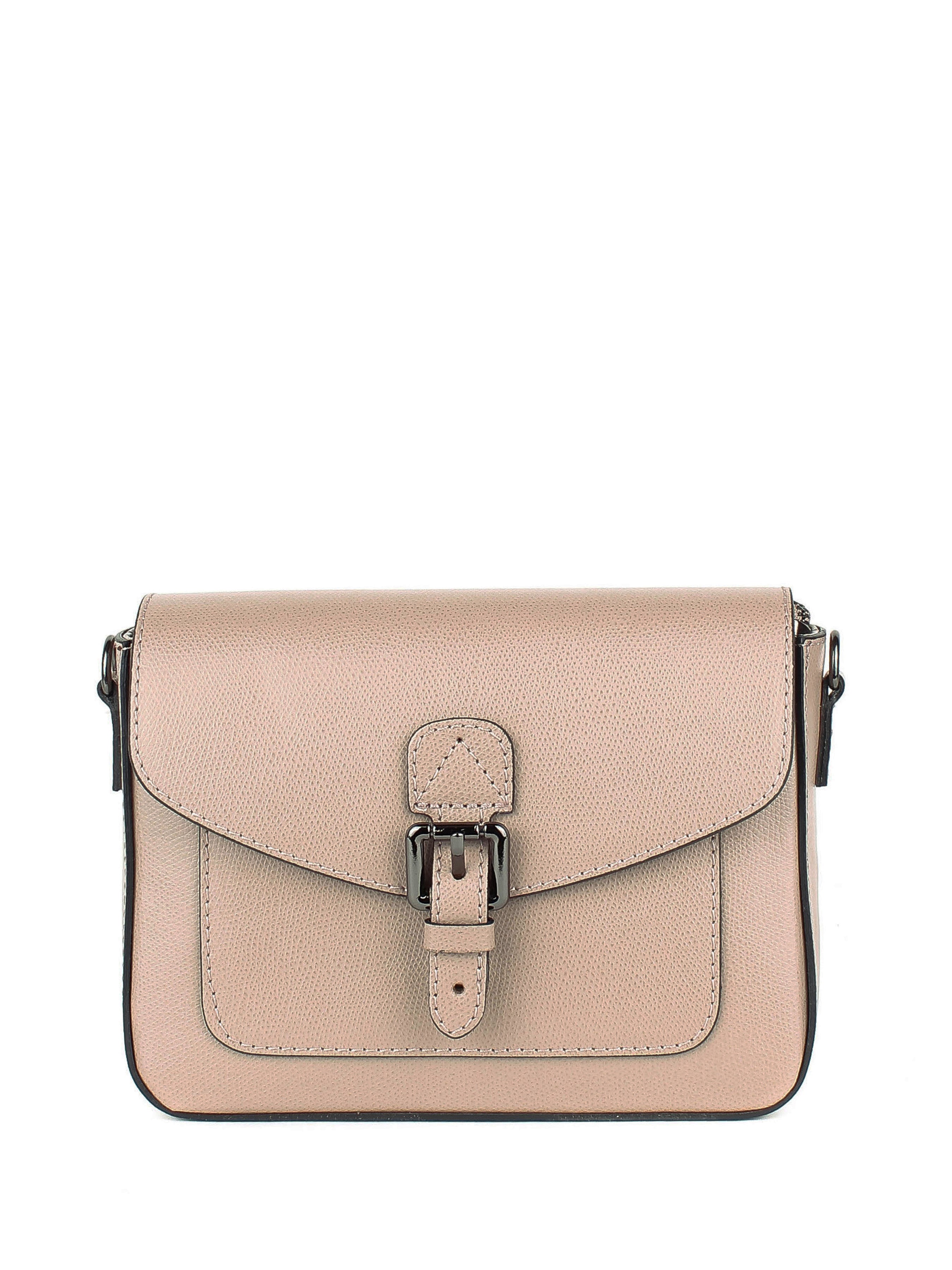 Bandolera de piel italiana Gris 5115-52-33