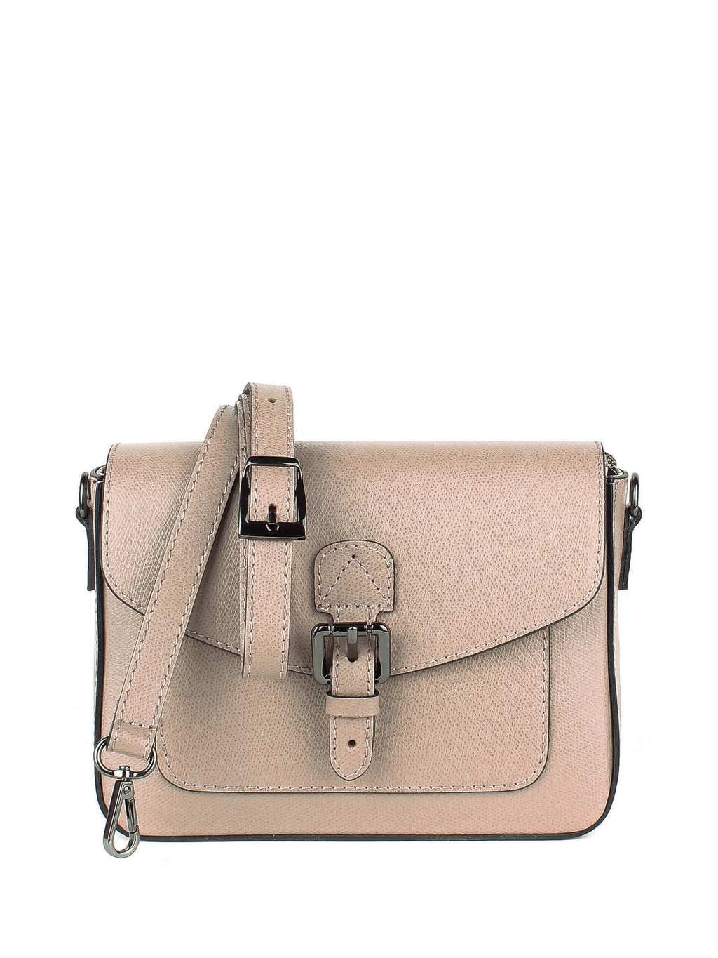 Bandolera de piel italiana Gris 5115-52-33